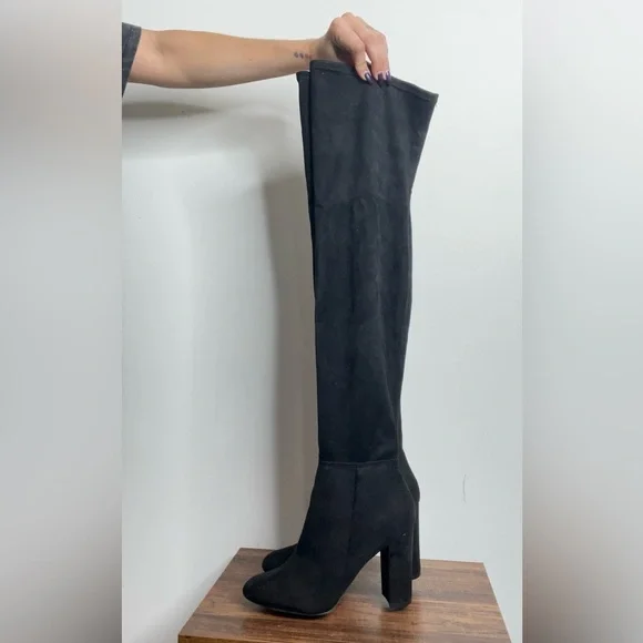 Aldo Sleek Black Over-the-Knee Boots - Picture 13 of 15